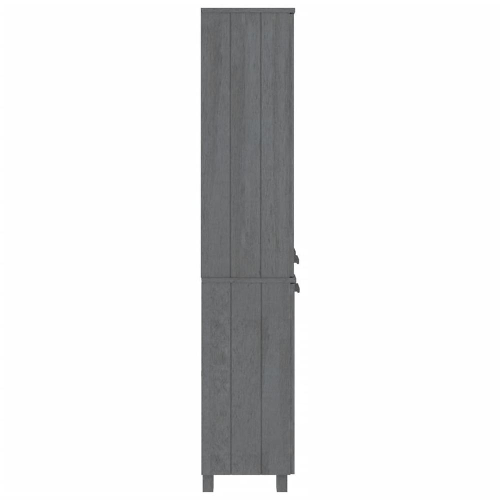 Highboard HAMAR Solid Wood Pine Dark Gray. Picture 3