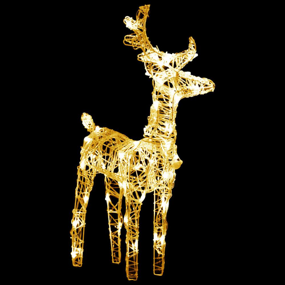 vidaXL Reindeers & Sleigh Christmas Decoration 320 LEDs Acrylic, 3100423. Picture 9