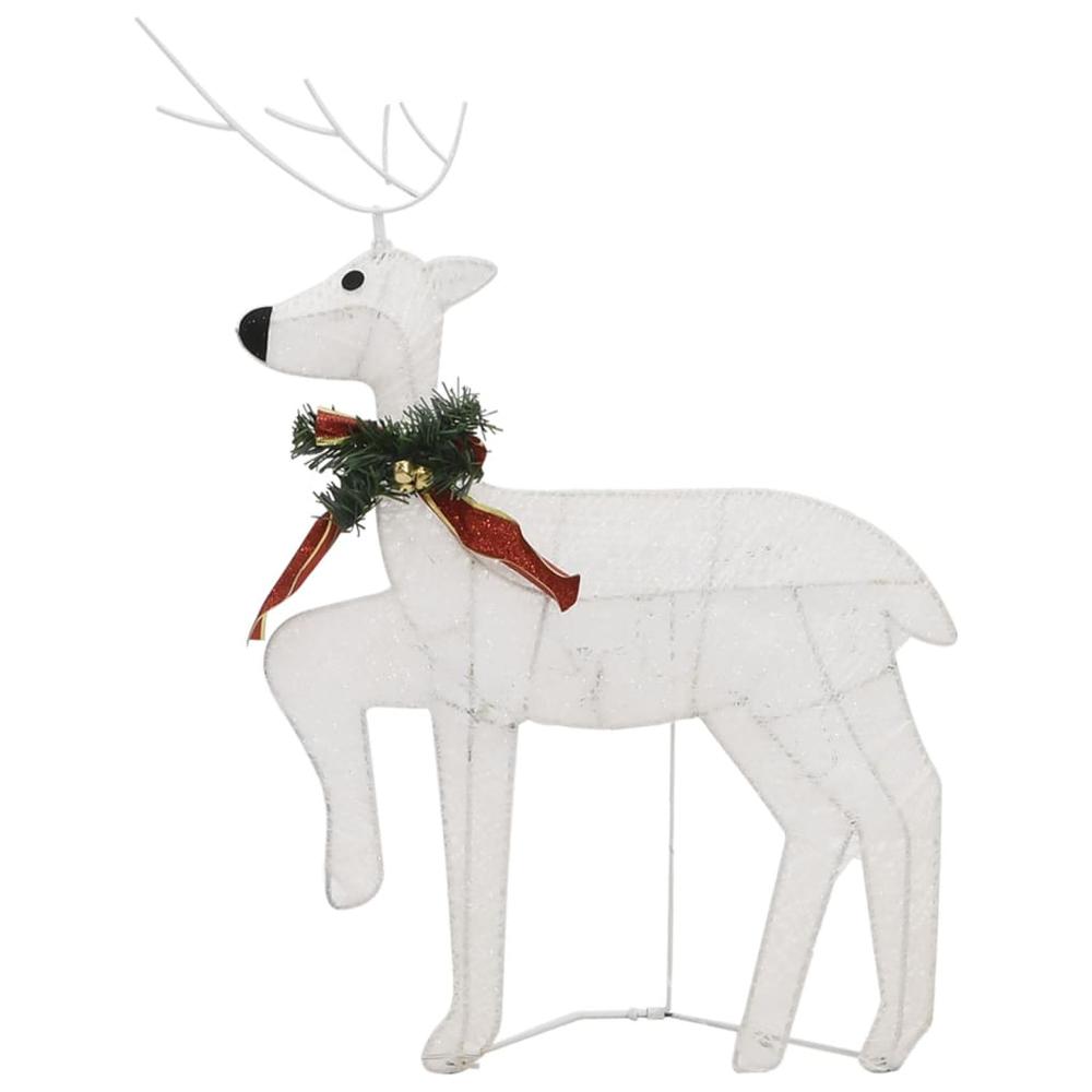 vidaXL Reindeer & Sleigh Christmas Decoration 140 LEDs Outdoor White. Picture 10
