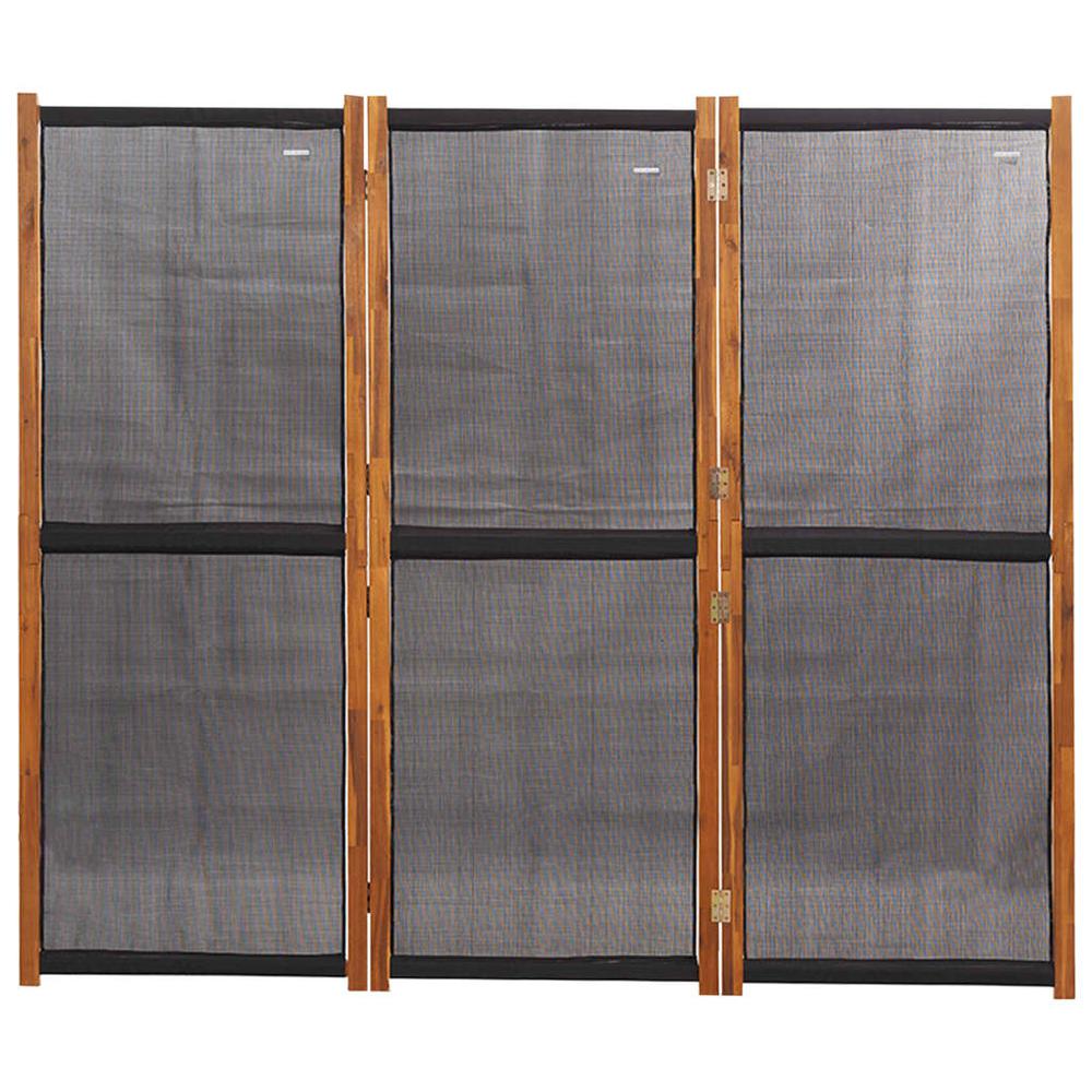 3-Panel Room Divider Black 82.7"x70.9". Picture 3