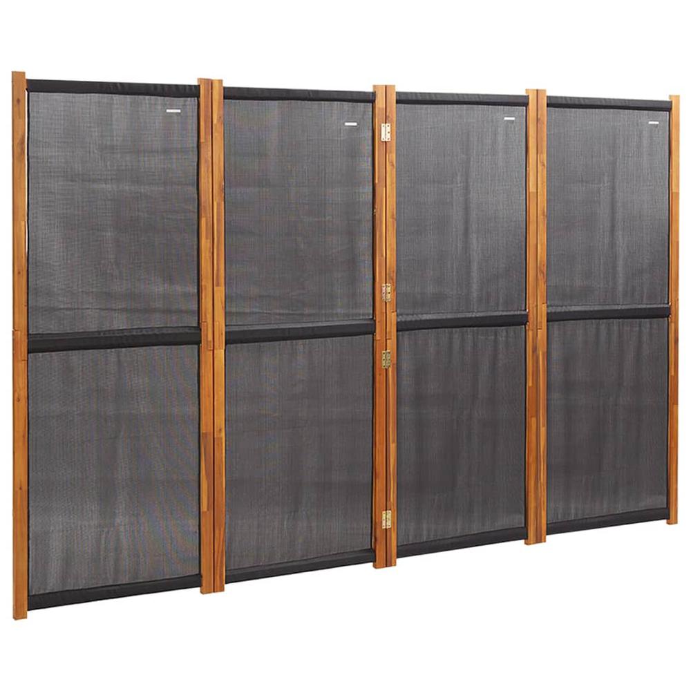 4-Panel Room Divider Black 110.2"x70.9". Picture 1