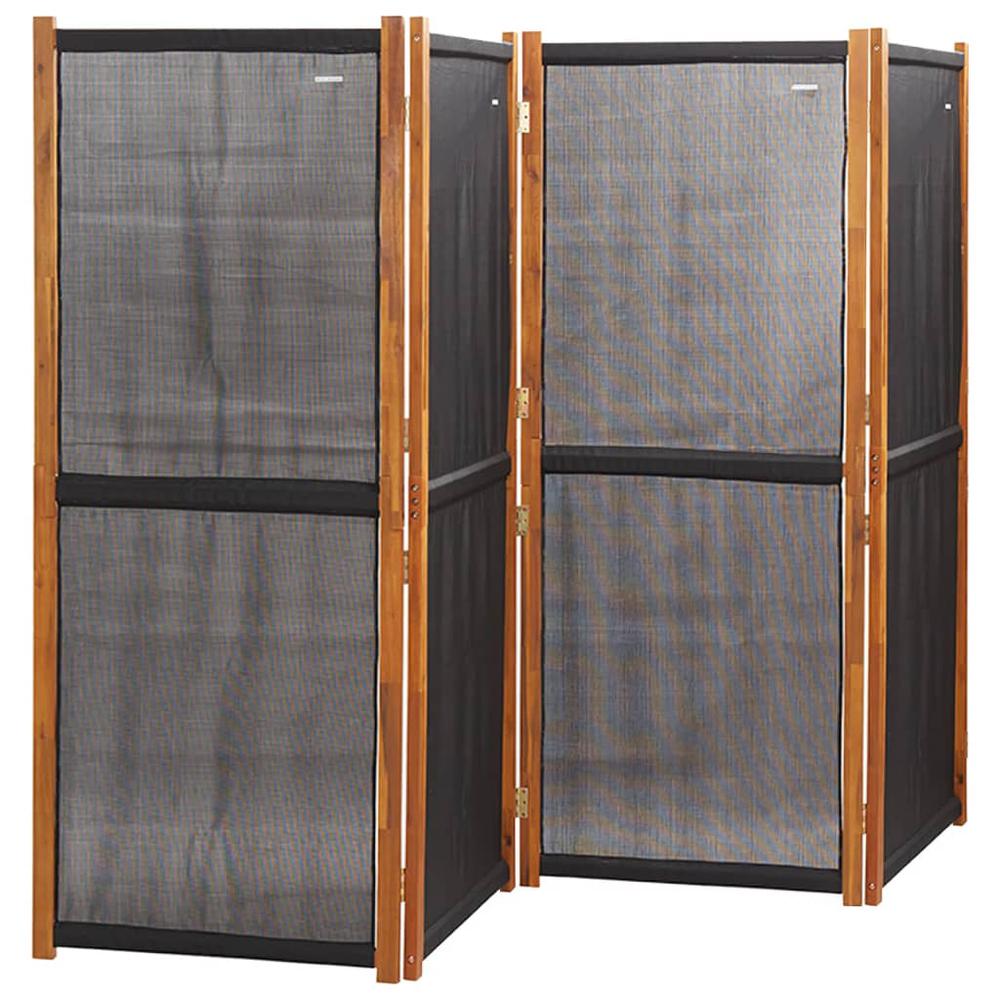 4-Panel Room Divider Black 110.2"x70.9". Picture 2
