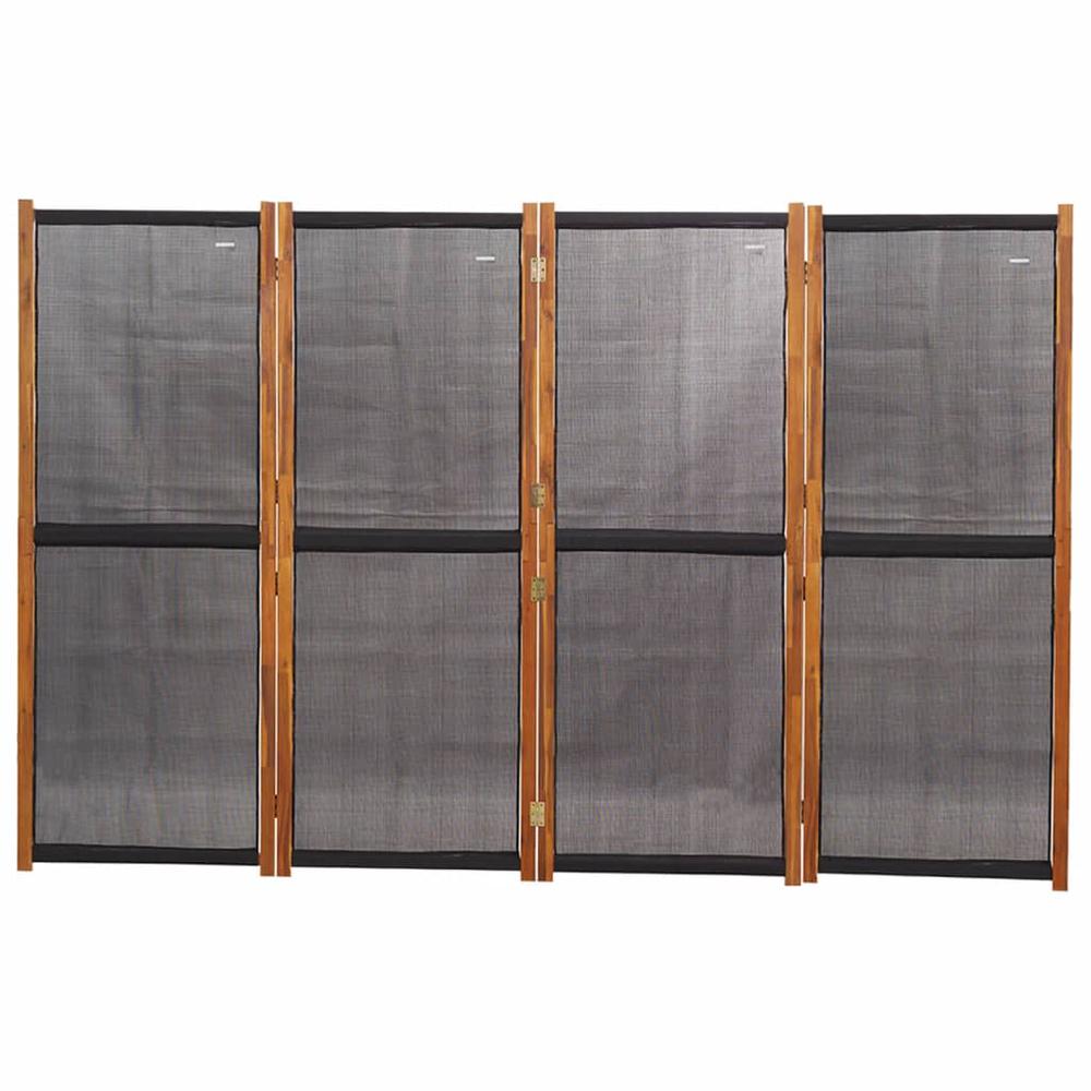 4-Panel Room Divider Black 110.2"x70.9". Picture 3
