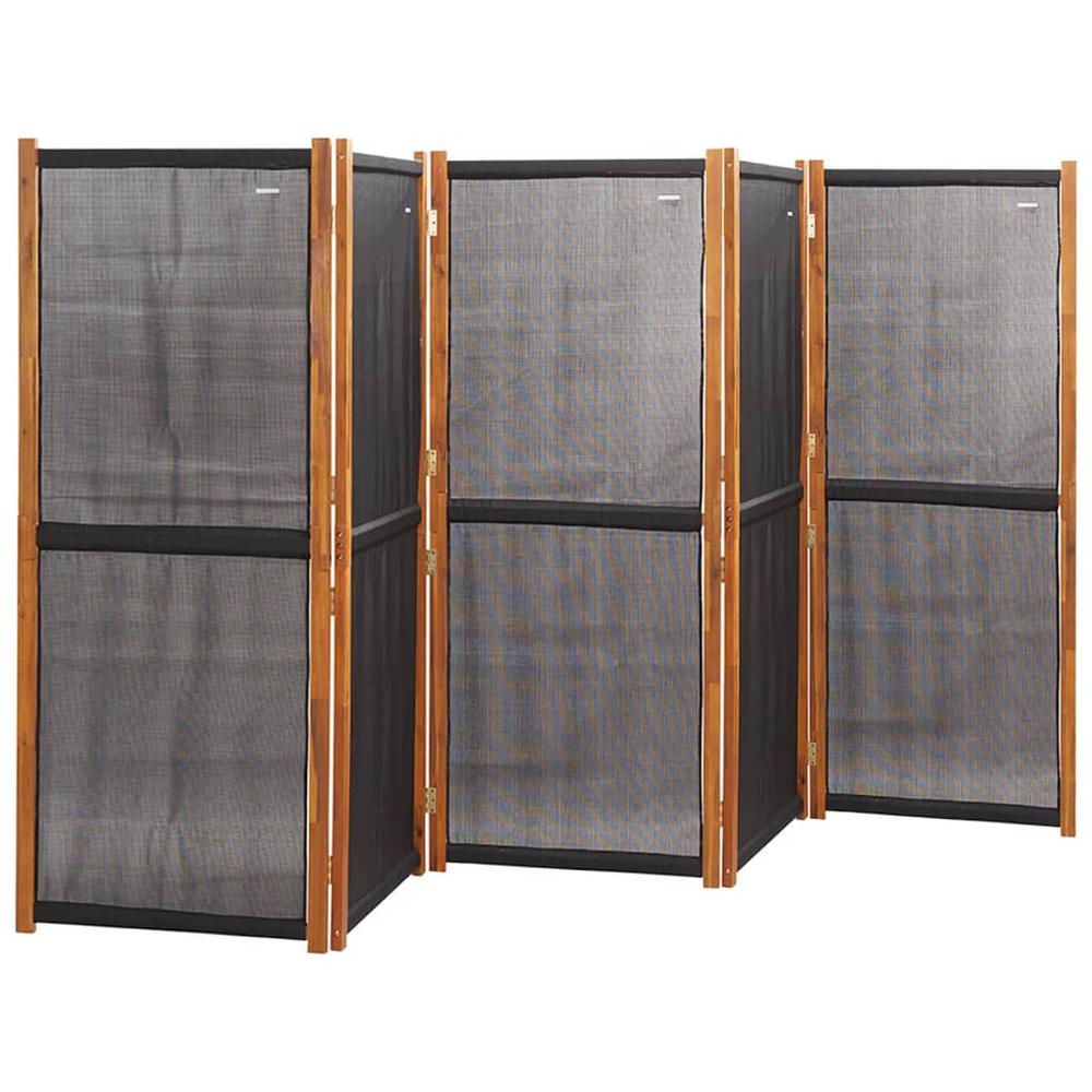5-Panel Room Divider Black 137.8"x70.9". Picture 2