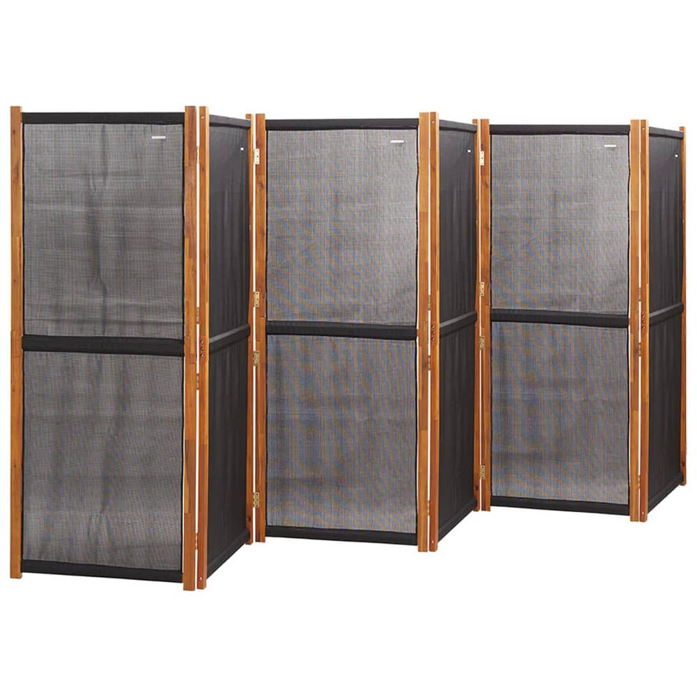 6-Panel Room Divider Black 165.4"x70.9". Picture 2