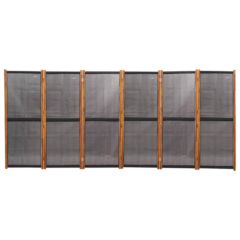 6-Panel Room Divider Black 165.4"x70.9". Picture 3
