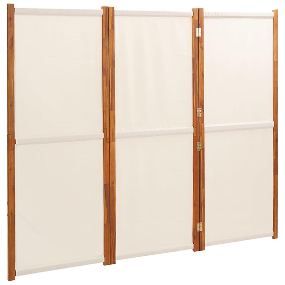 3-Panel Room Divider Cream White 82.7"x70.9". Picture 1
