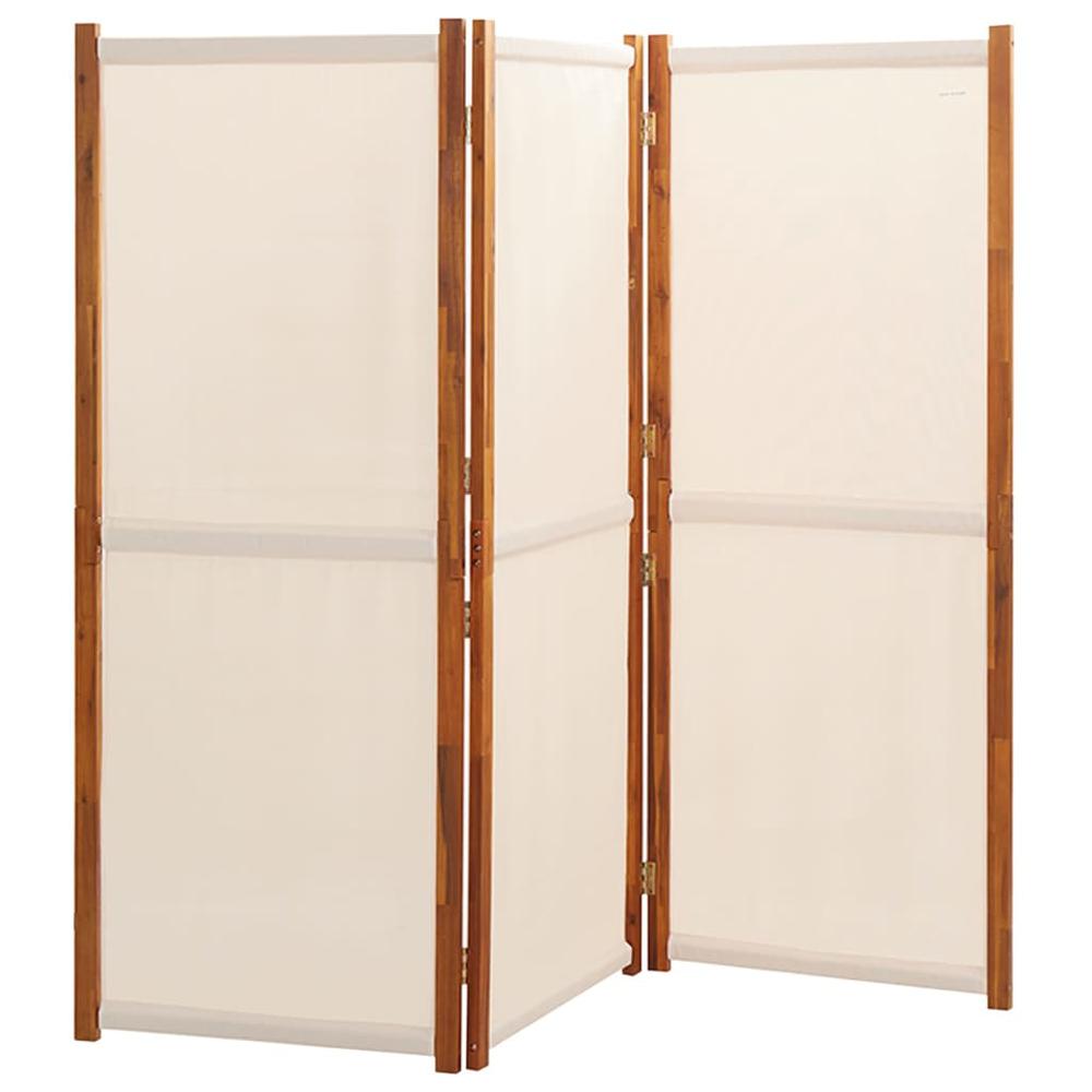 3-Panel Room Divider Cream White 82.7"x70.9". Picture 2