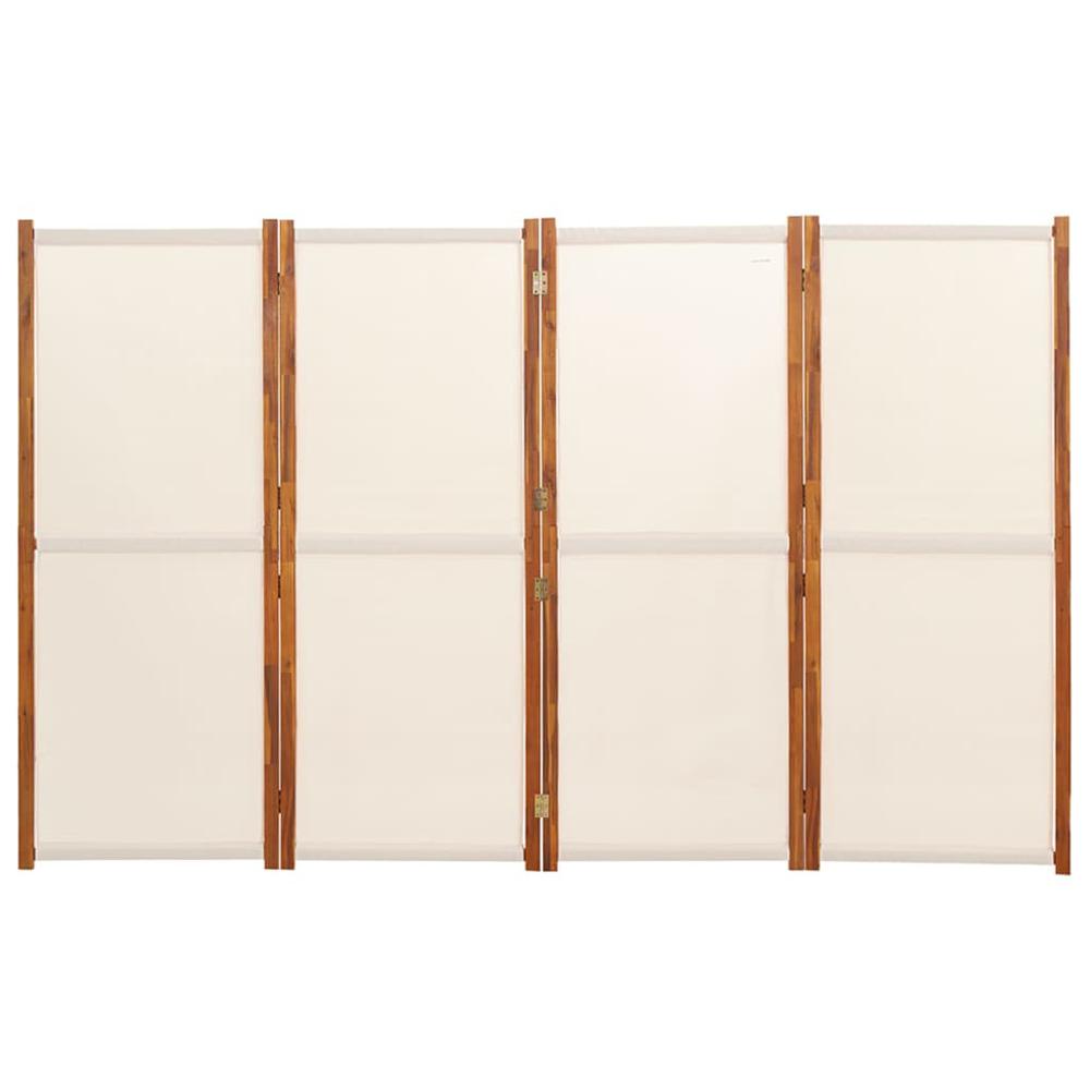 4-Panel Room Divider Cream White 110.2"x70.9". Picture 3