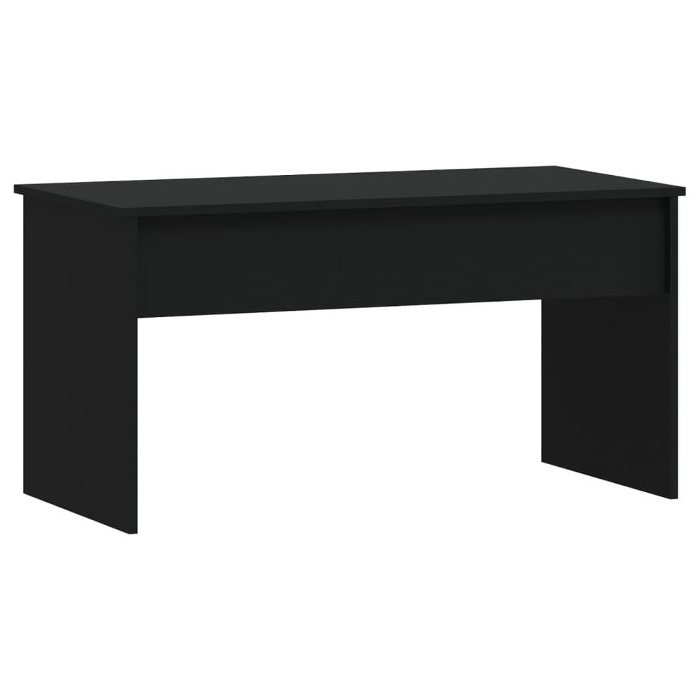 Coffee Table Black 40.2"x19.9"x20.7" Engineered Wood. Picture 2