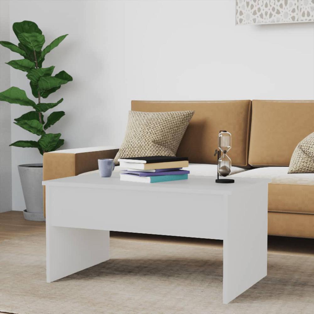 Coffee Table White 31.5"x19.9"x16.3" Engineered Wood. Picture 7