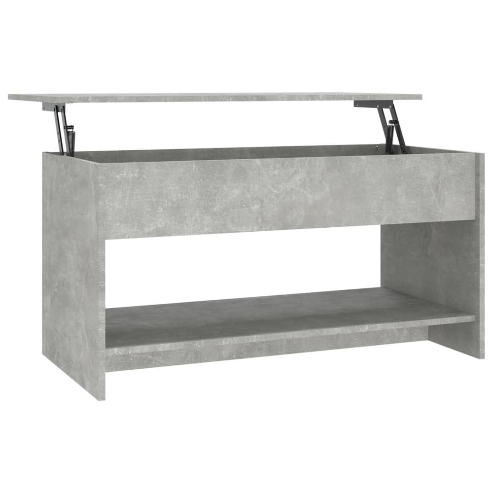 Coffee Table Concrete Gray 40.2"x19.7"x20.7" Engineered Wood. Picture 1