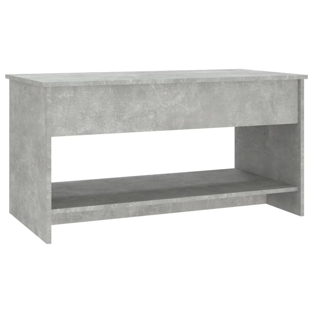 Coffee Table Concrete Gray 40.2"x19.7"x20.7" Engineered Wood. Picture 4