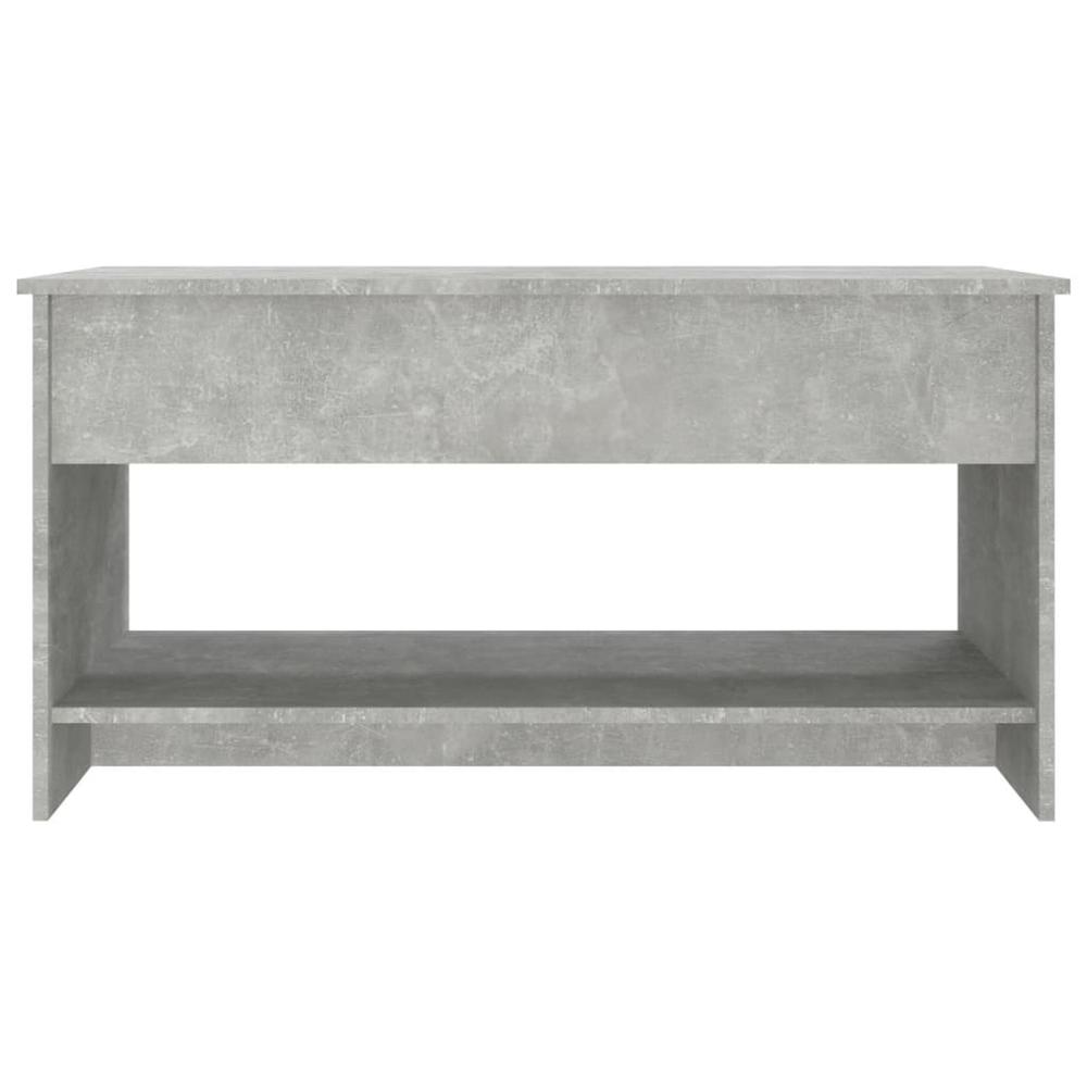 Coffee Table Concrete Gray 40.2"x19.7"x20.7" Engineered Wood. Picture 5