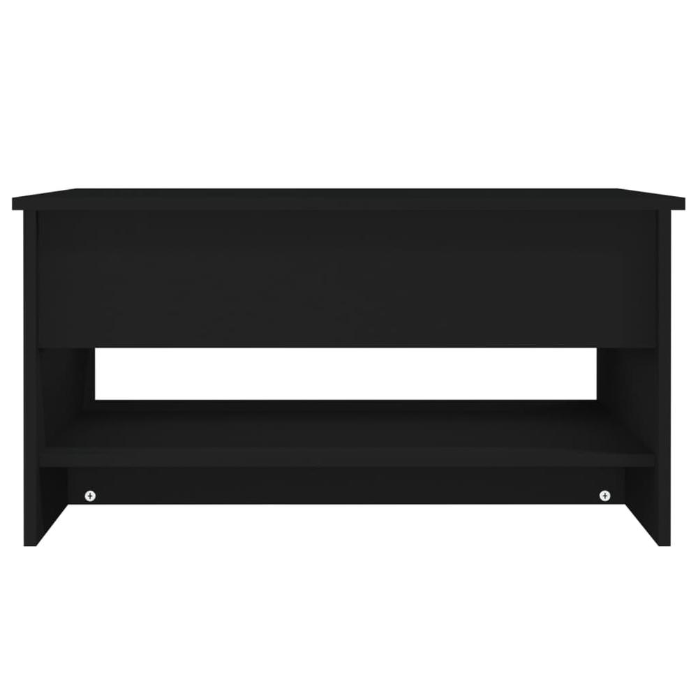 Coffee Table Black 31.5"x19.7"x15.7" Engineered Wood. Picture 5