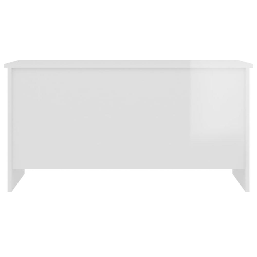 Coffee Table High Gloss White 40.2"x21.9"x20.7" Engineered Wood. Picture 3