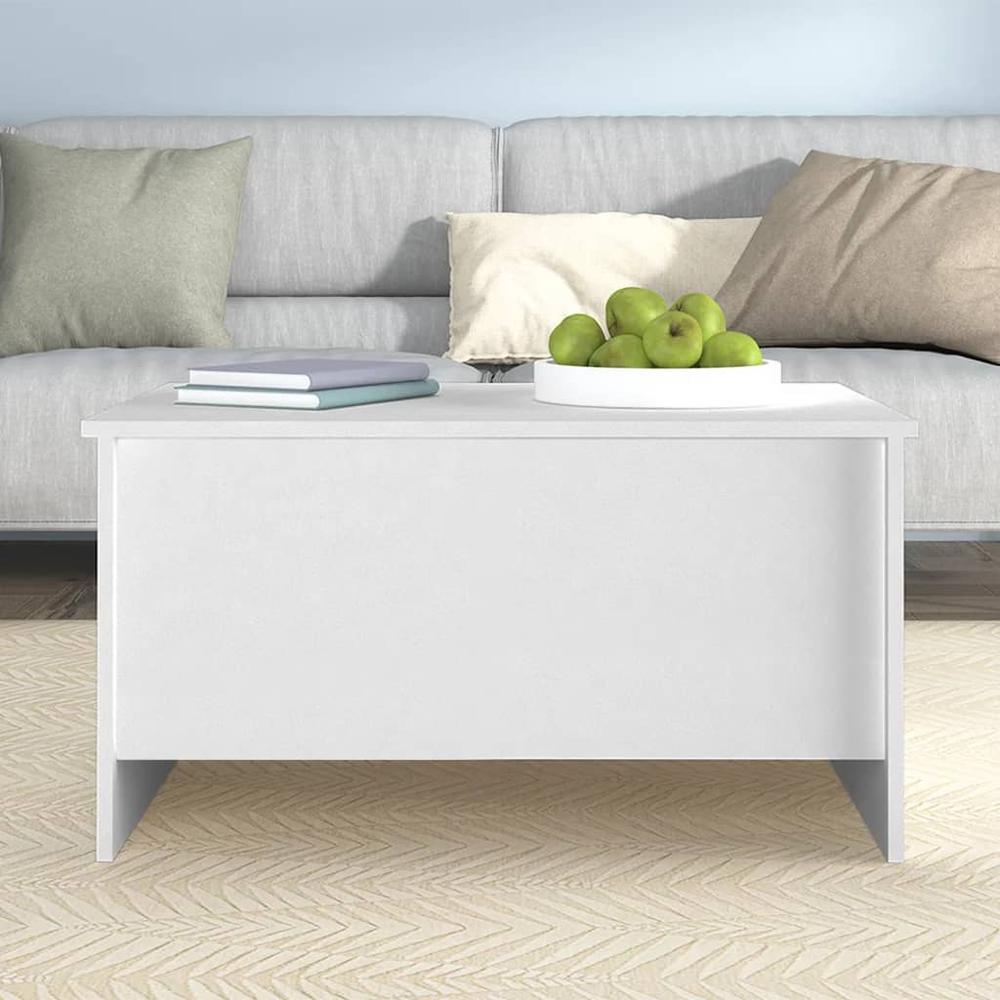 Coffee Table White 31.5"x21.9"x16.3" Engineered Wood. Picture 6