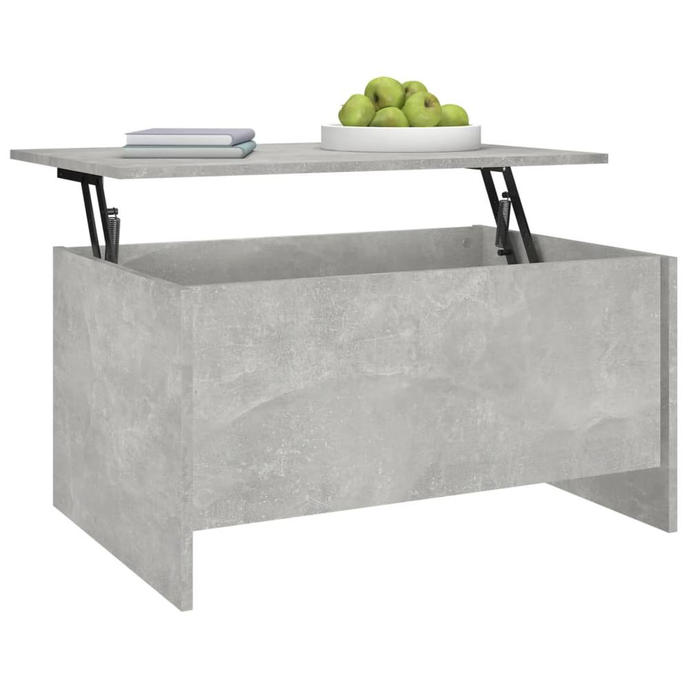 Coffee Table Concrete Gray 31.5"x21.9"x16.3" Engineered Wood. Picture 5