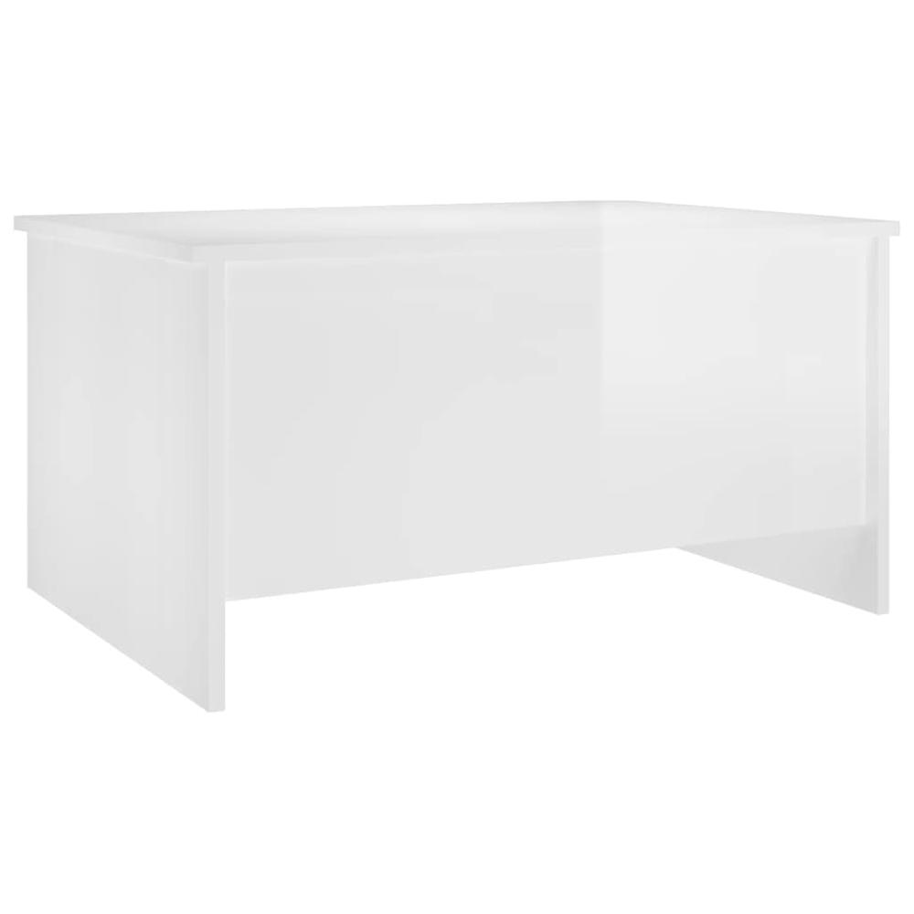 Coffee Table High Gloss White 31.5"x21.9"x16.3" Engineered Wood. Picture 2