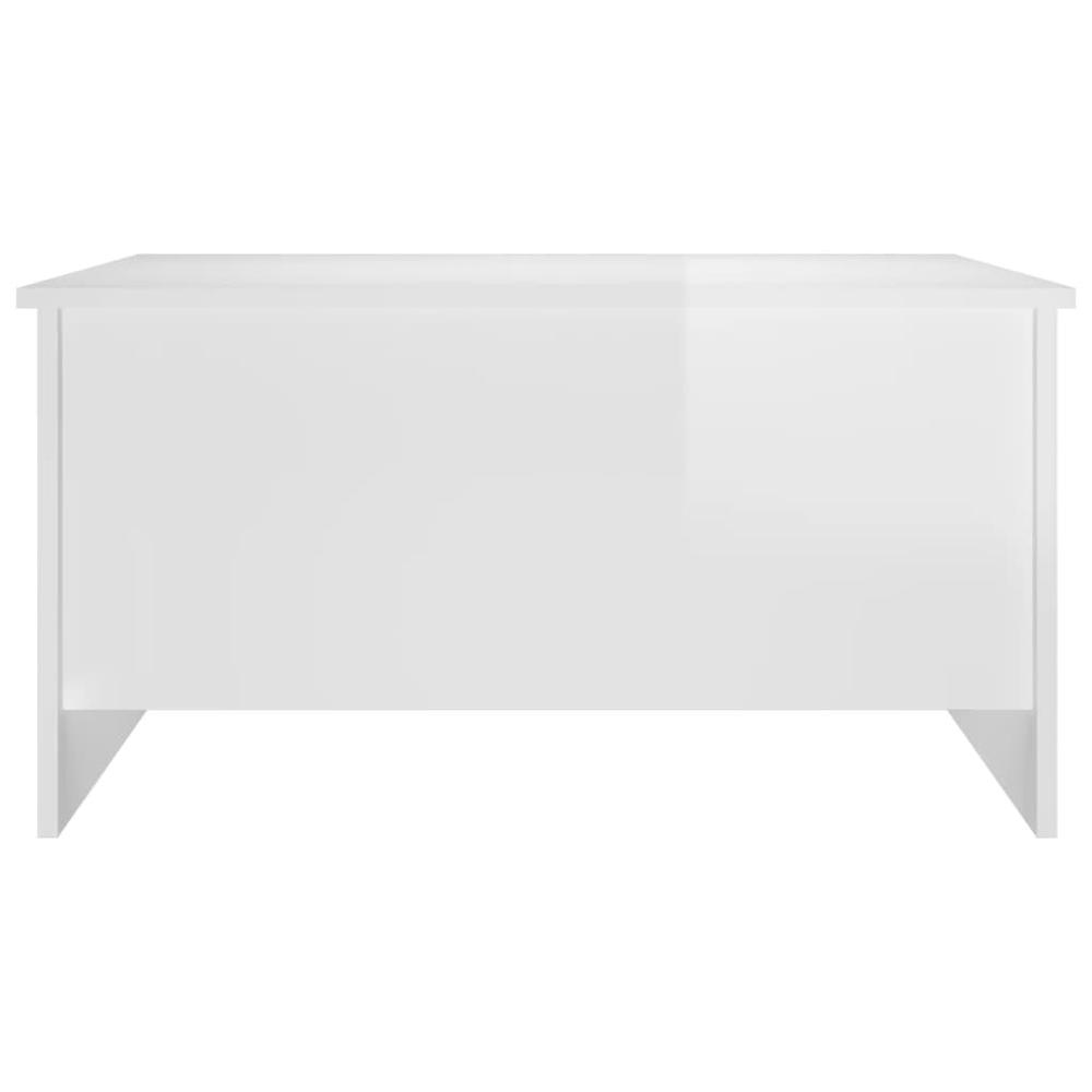 Coffee Table High Gloss White 31.5"x21.9"x16.3" Engineered Wood. Picture 3