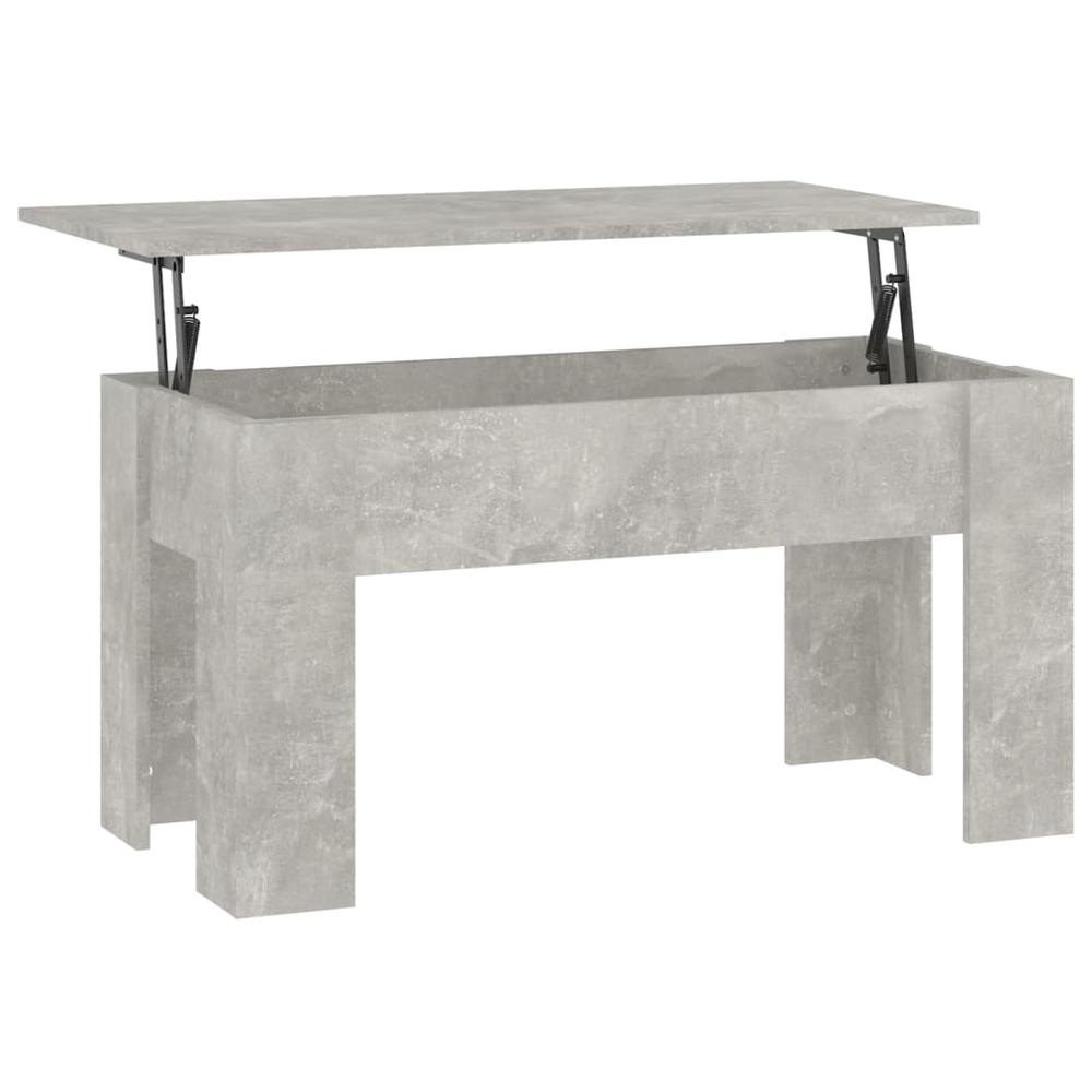 Coffee Table Concrete Gray 39.8"x19.3"x20.5" Engineered Wood. Picture 1