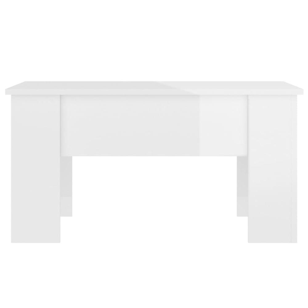 Coffee Table High Gloss White 31.1"x19.3"x16.1" Engineered Wood. Picture 2