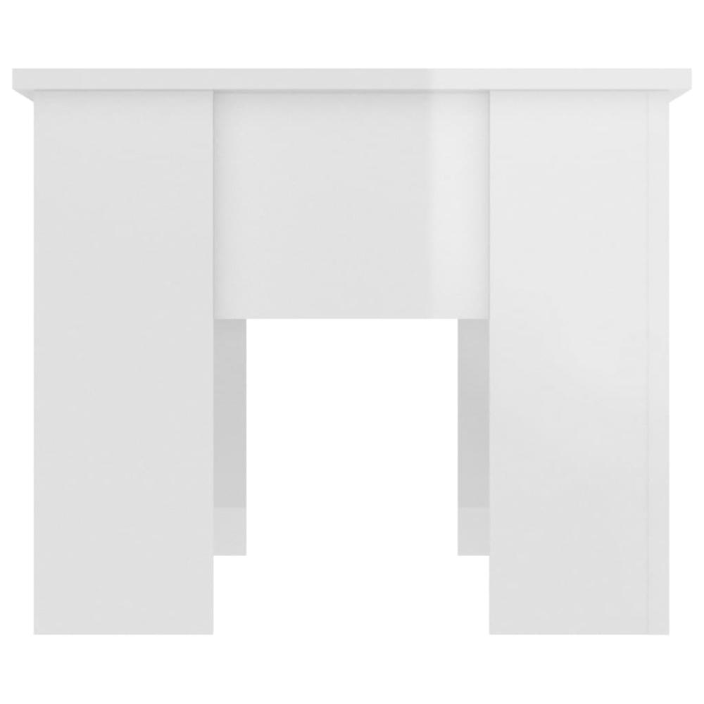 Coffee Table High Gloss White 31.1"x19.3"x16.1" Engineered Wood. Picture 3