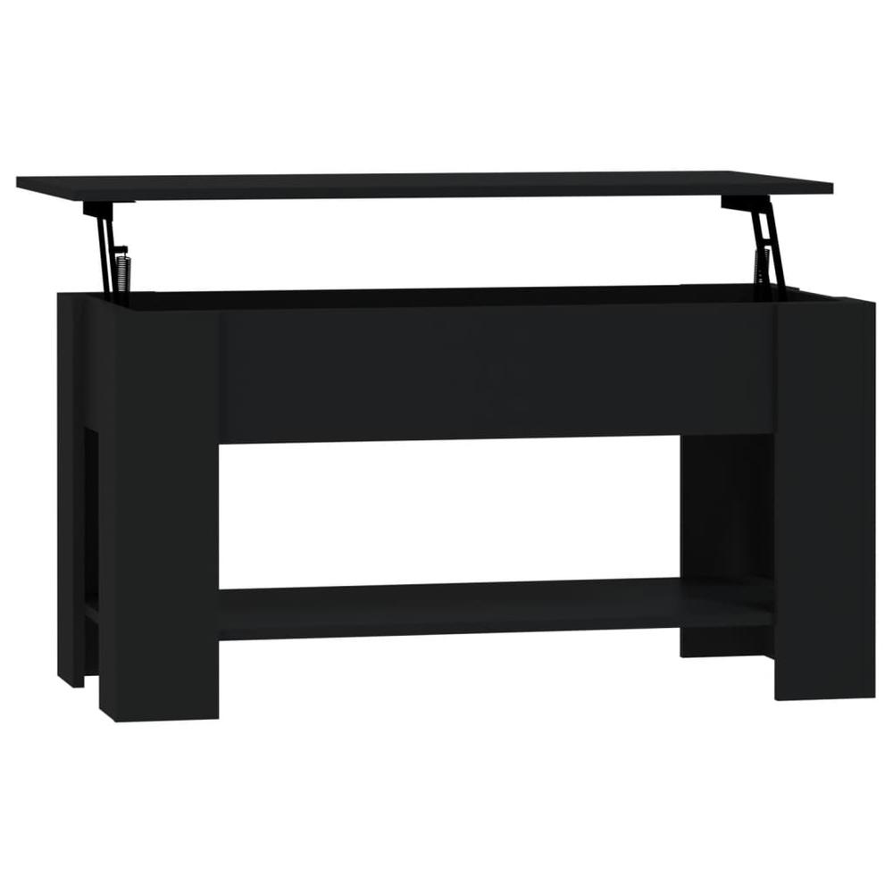 Coffee Table Black 39.8"x19.3"x20.5" Engineered Wood. Picture 1