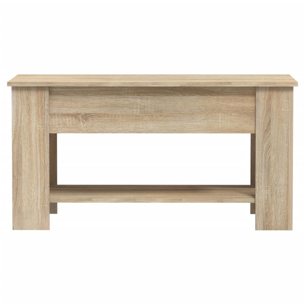 Coffee Table Sonoma Oak 39.8"x19.3"x20.5" Engineered Wood. Picture 3