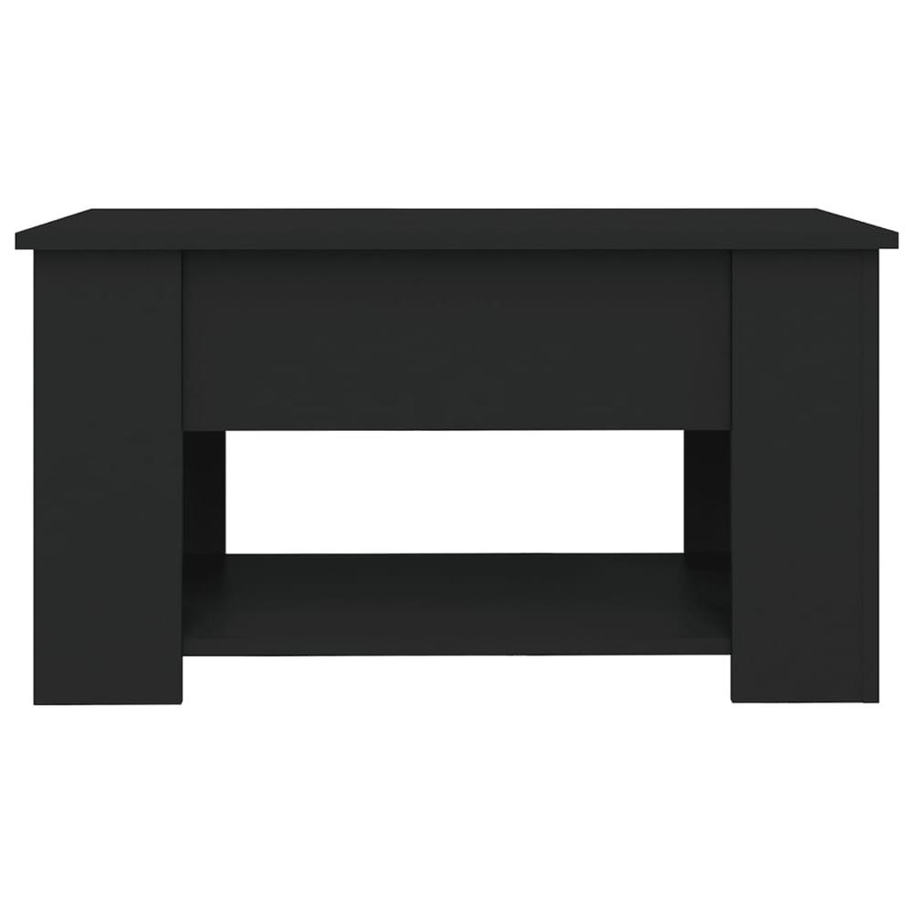 Coffee Table Black 31.1"x19.3"x16.1" Engineered Wood. Picture 5