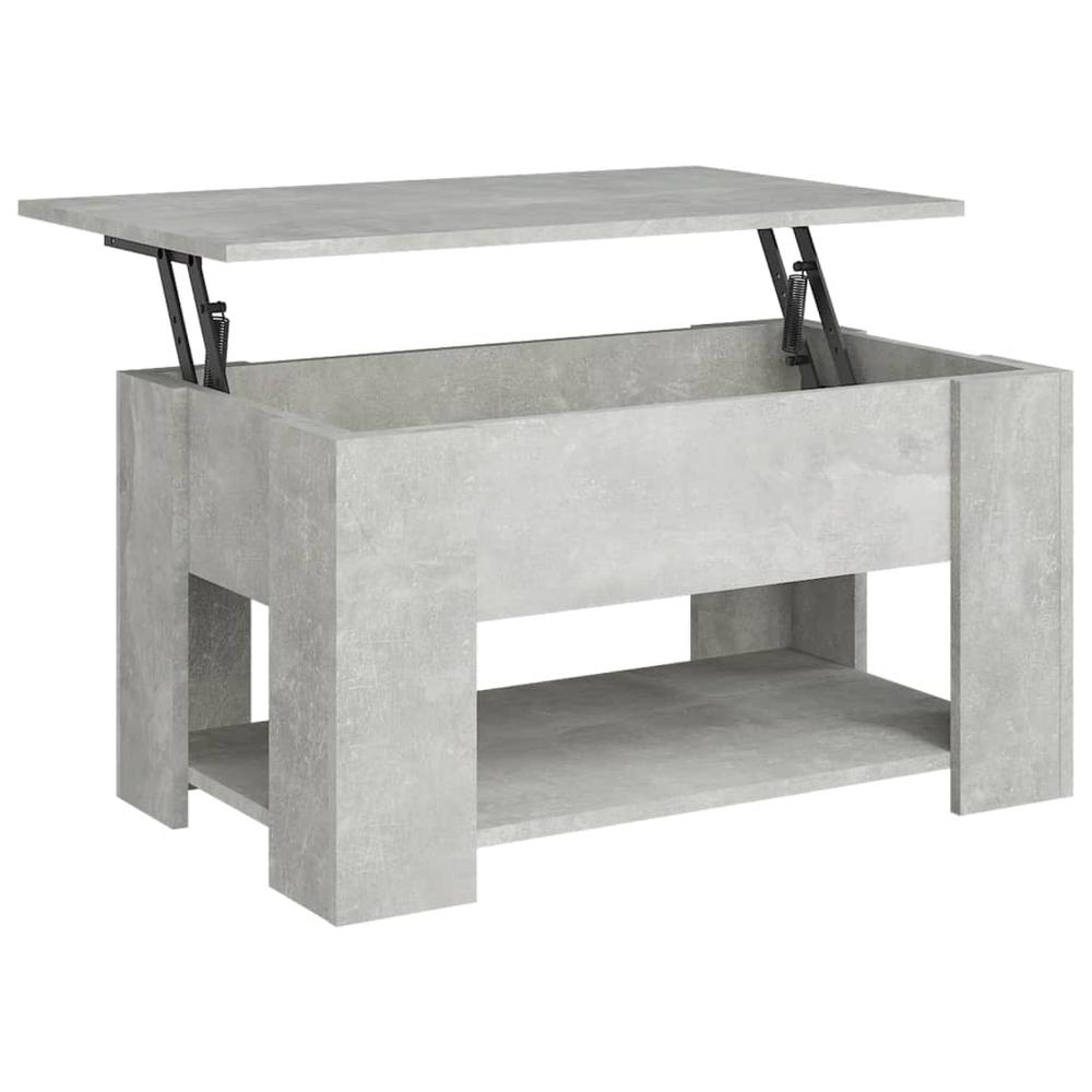 Coffee Table Concrete Gray 31.1"x19.3"x16.1" Engineered Wood. Picture 1