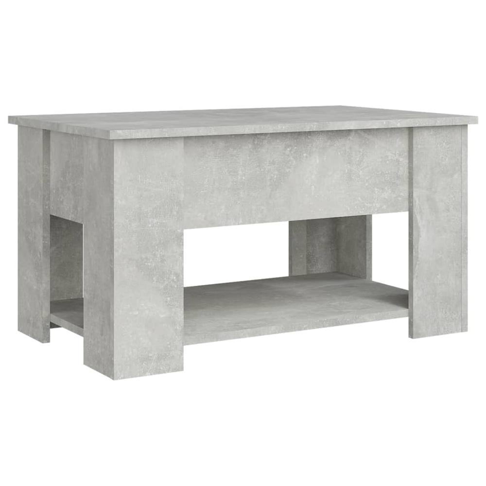 Coffee Table Concrete Gray 31.1"x19.3"x16.1" Engineered Wood. Picture 4