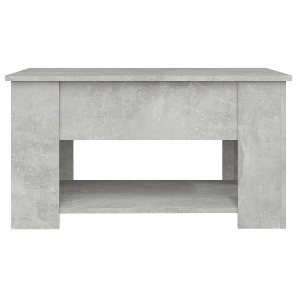 Coffee Table Concrete Gray 31.1"x19.3"x16.1" Engineered Wood. Picture 5