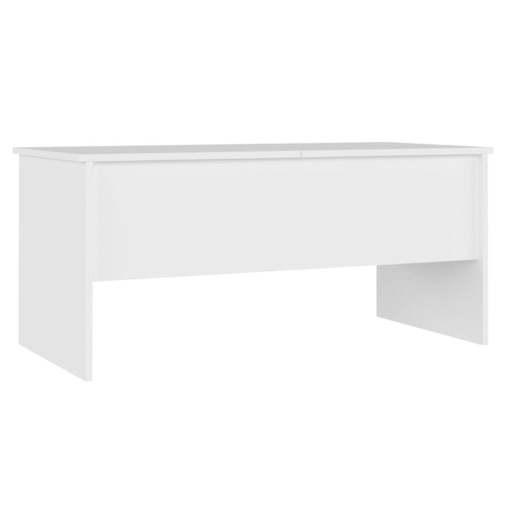 Coffee Table White 40.2"x19.9"x18.3" Engineered Wood. Picture 4