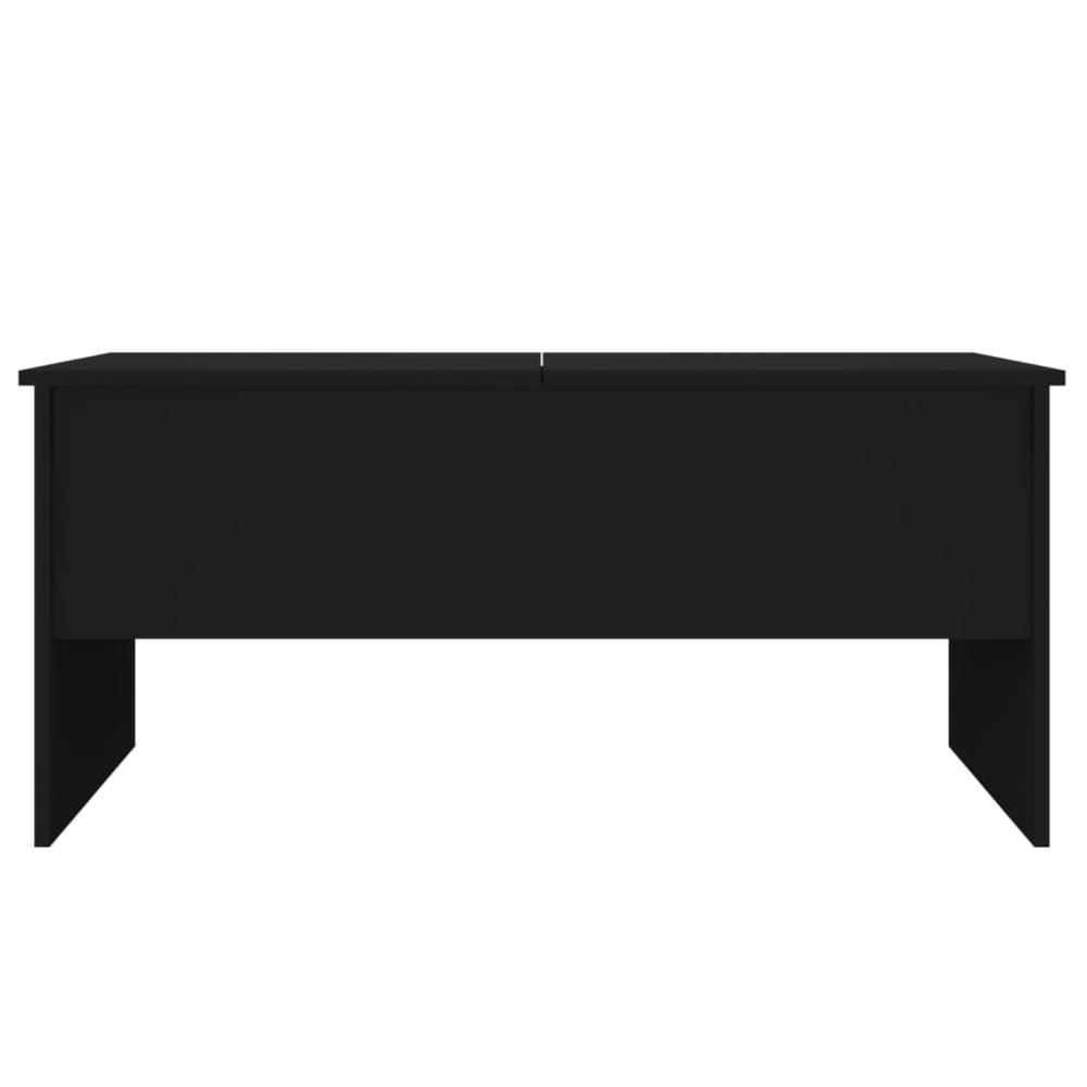 Coffee Table Black 40.2"x19.9"x18.3" Engineered Wood. Picture 5