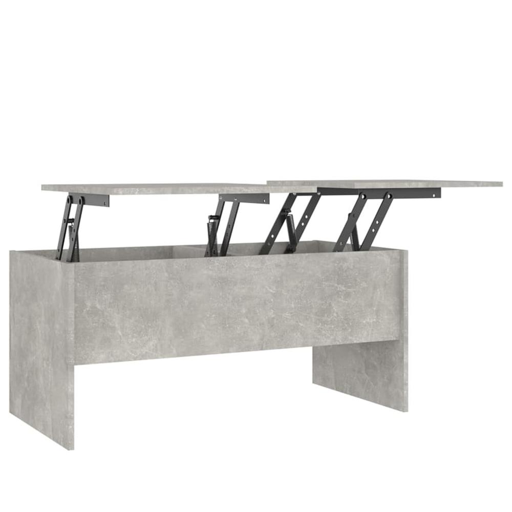 Coffee Table Concrete Gray 40.2"x19.9"x18.3" Engineered Wood. Picture 1