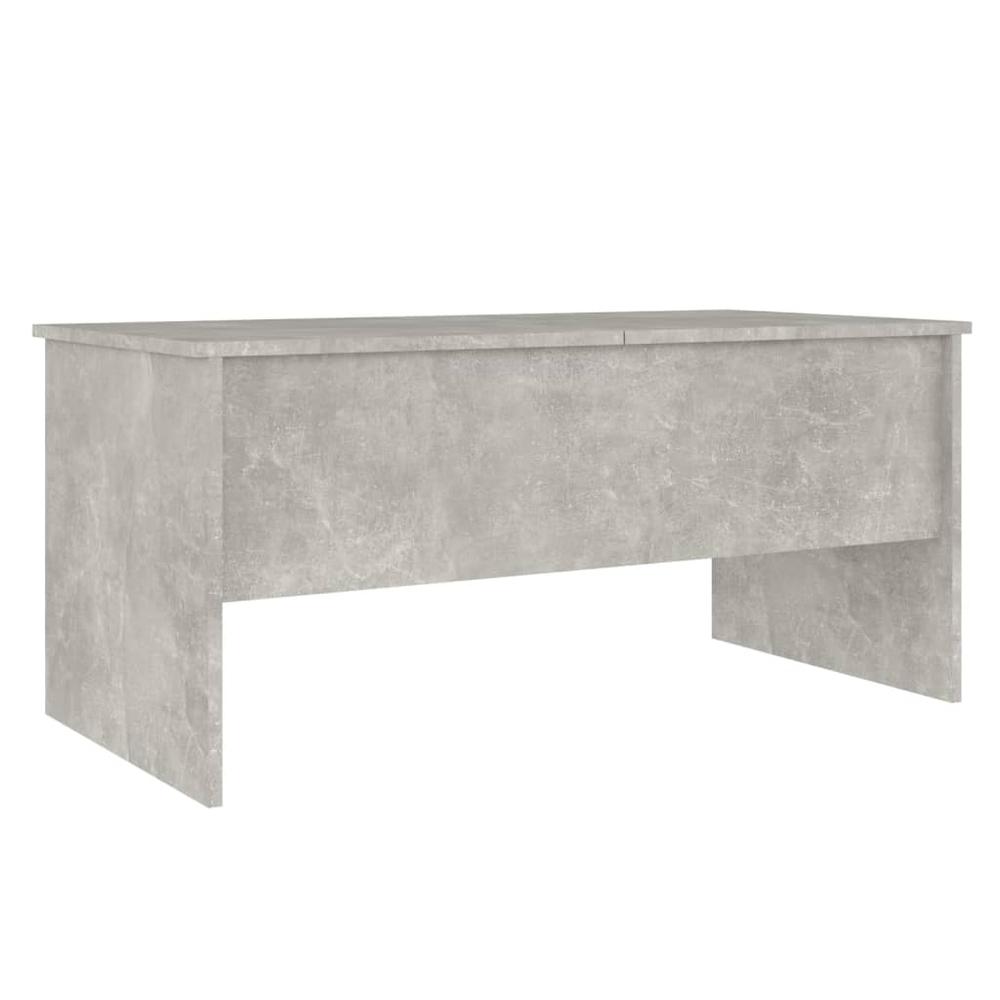 Coffee Table Concrete Gray 40.2"x19.9"x18.3" Engineered Wood. Picture 4