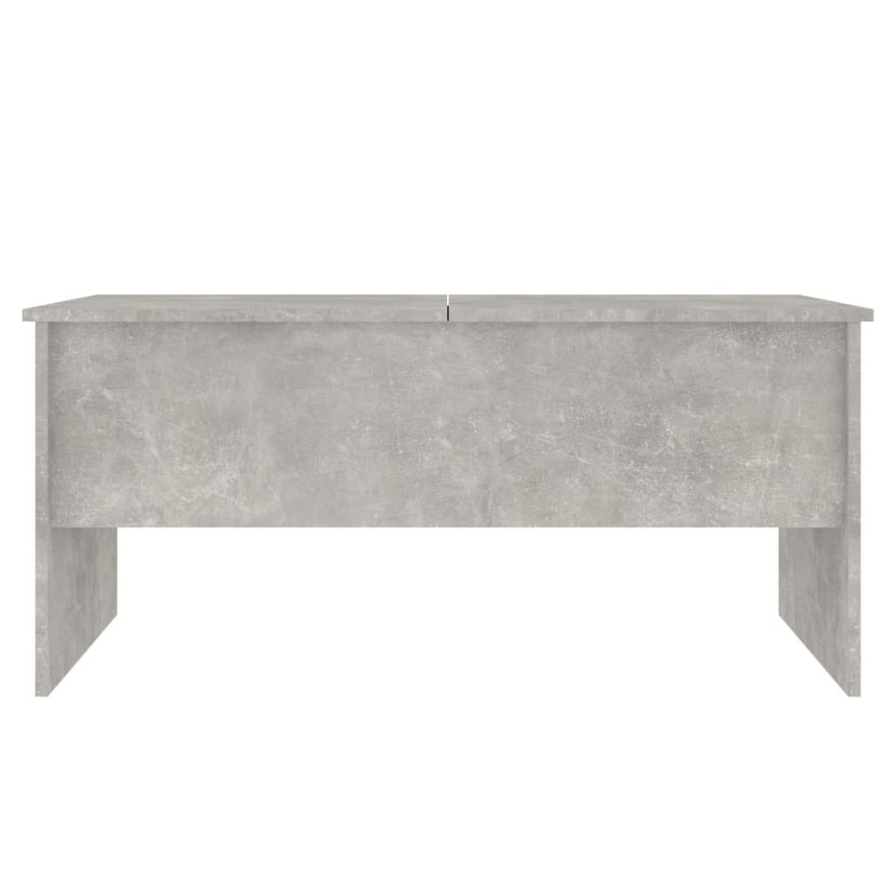 Coffee Table Concrete Gray 40.2"x19.9"x18.3" Engineered Wood. Picture 5
