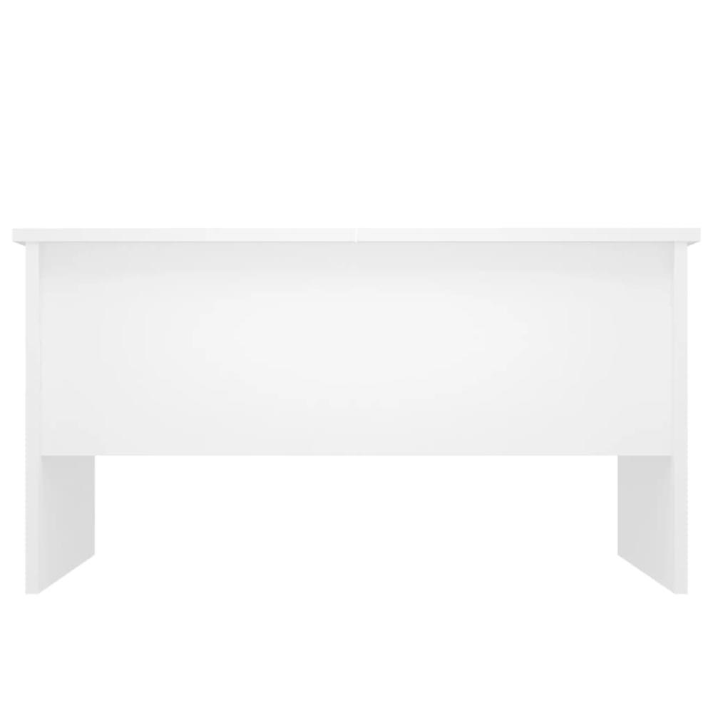 Coffee Table White 31.5"x19.7"x16.7" Engineered Wood. Picture 5