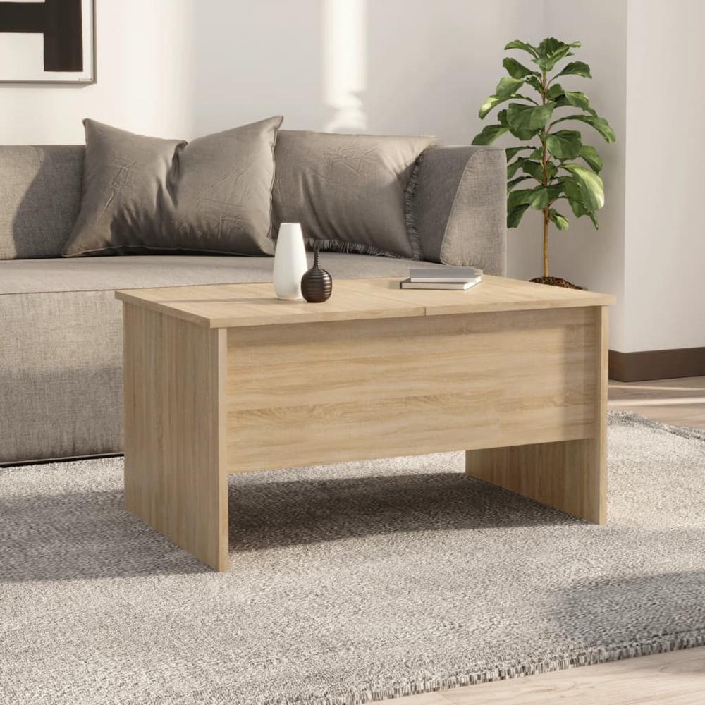 Coffee Table Sonoma Oak 31.5"x19.7"x16.7" Engineered Wood. Picture 2