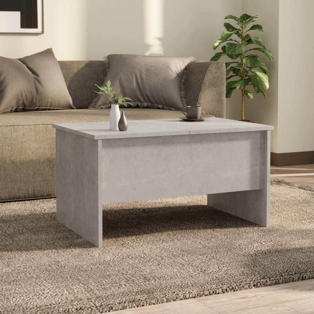 Coffee Table Concrete Gray 31.5"x19.7"x16.7" Engineered Wood. Picture 2