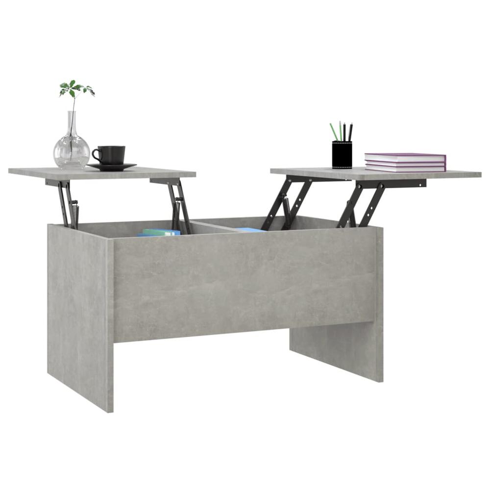 Coffee Table Concrete Gray 31.5"x19.7"x16.7" Engineered Wood. Picture 3