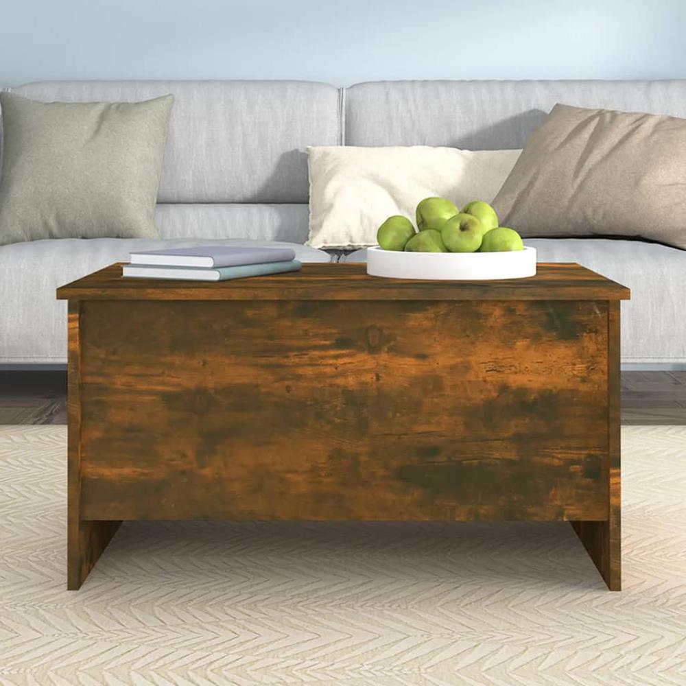 Coffee Table Smoked Oak 31.5"x21.9"x16.3" Engineered Wood. Picture 6