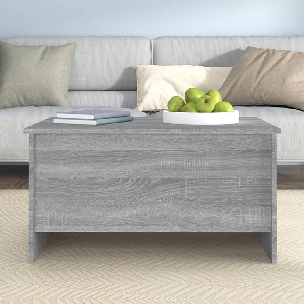Coffee Table Gray Sonoma 31.5"x21.9"x16.3" Engineered Wood. Picture 5