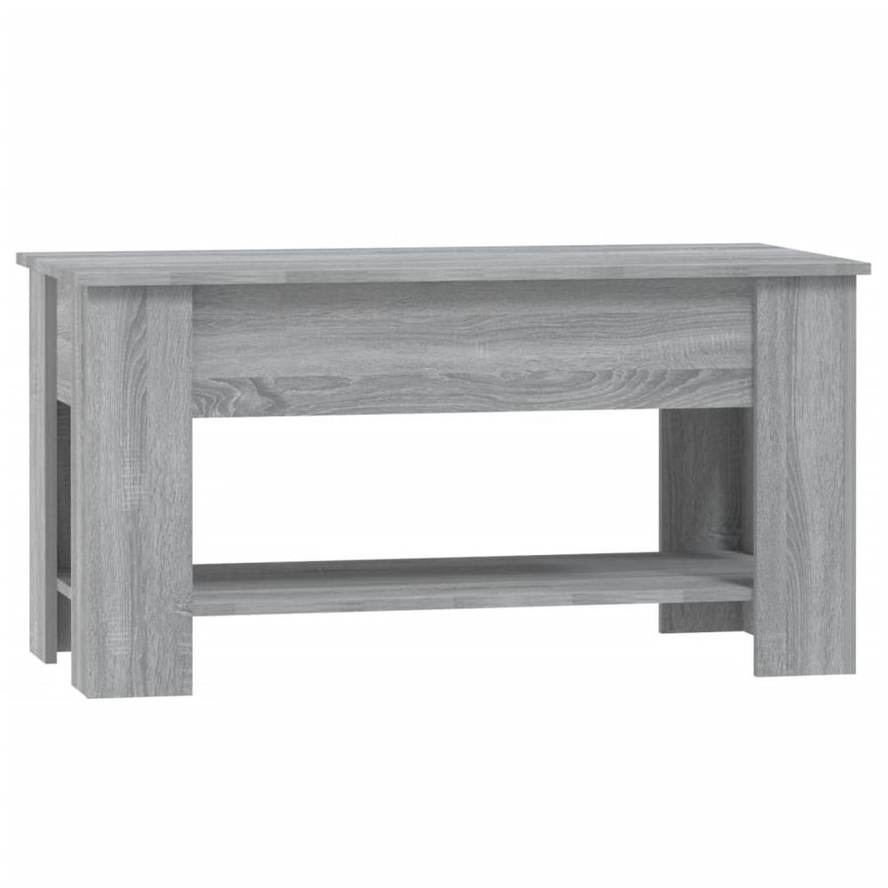 Coffee Table Gray Sonoma 39.8"x19.3"x20.5" Engineered Wood. Picture 2