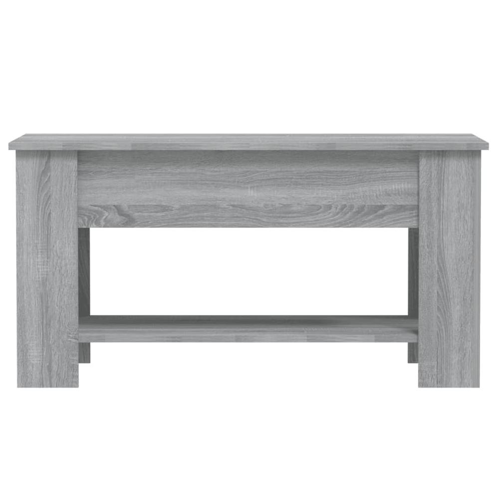 Coffee Table Gray Sonoma 39.8"x19.3"x20.5" Engineered Wood. Picture 3