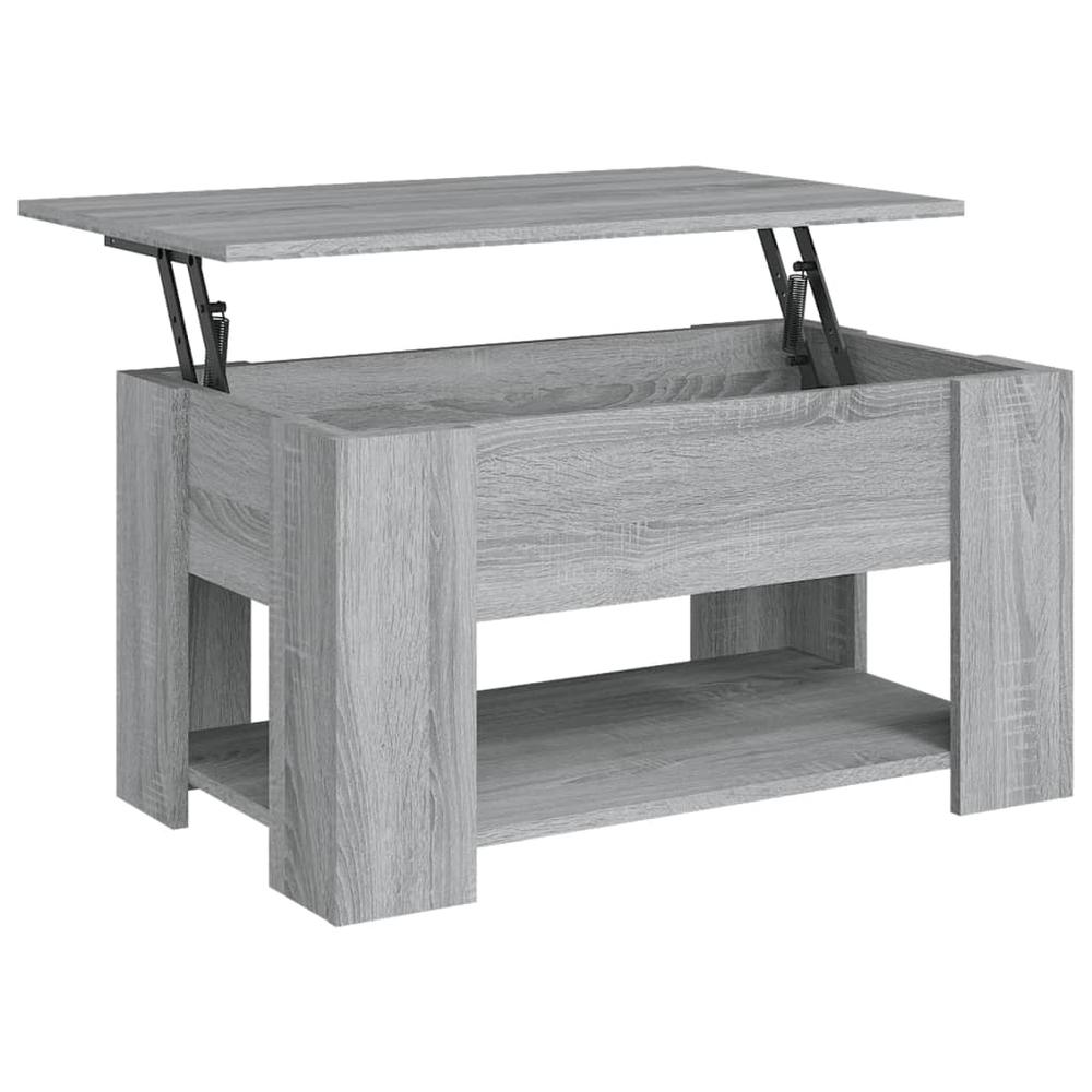 Coffee Table Gray Sonoma 31.1"x19.3"x16.1" Engineered Wood. Picture 1