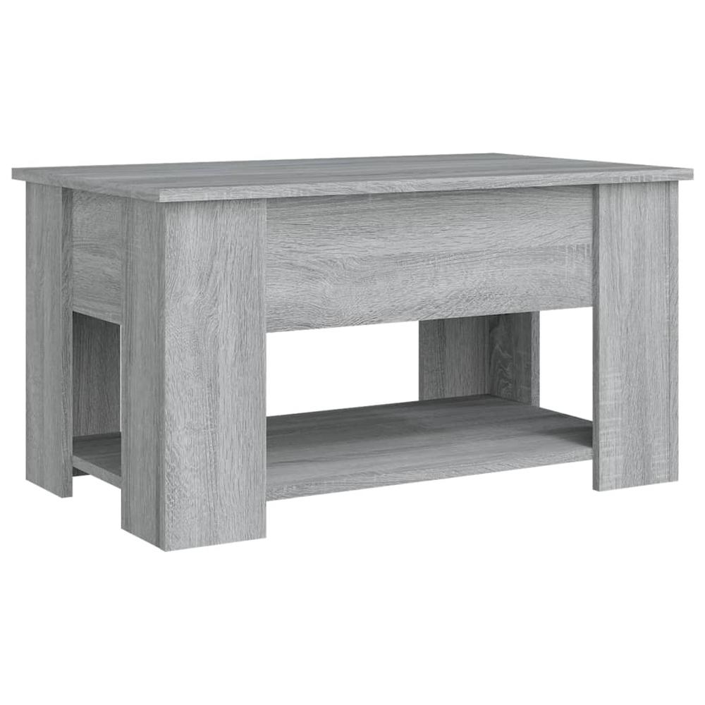 Coffee Table Gray Sonoma 31.1"x19.3"x16.1" Engineered Wood. Picture 4