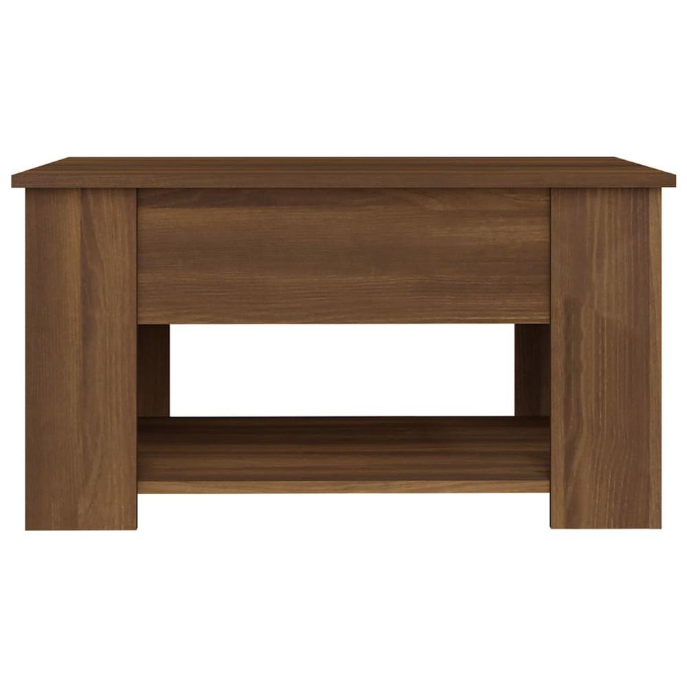 Coffee Table Brown Oak 31.1"x19.3"x16.1" Engineered Wood. Picture 5