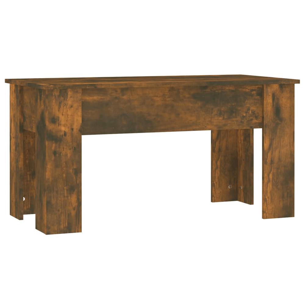 Coffee Table Smoked Oak 39.8"x19.3"x20.5" Engineered Wood. Picture 4